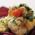 私市ビッキーズ津門巳's cooksnap of when they made “肉じゃが卵とろろ昆布パッカンおにぎり”.