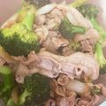 マトリョーシカ1号's cooksnap of when they made 豚こまとブロッコリーのバター醤油炒め.