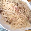 りんご４２４'s cooksnap of when they made ベーコンときのこの和風スパゲティー.