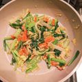 ユイキチ26's cooksnap of when they made 卵と小松菜の炒め物.