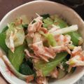 Yuuko7i's cooksnap of when they made 簡単副菜♪ヘルシーな青梗菜と胸肉の梅和え.