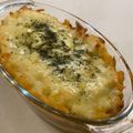 ☆iwack☆'s cooksnap of when they made マッシュポテトのミートグラタン温泉卵乗せ.