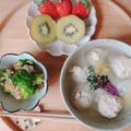ウマし's cooksnap of when they made うちの子が好きな春雨と鶏団子の中華スープ.