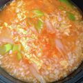 pyonpoco's cooksnap of when they made コチュジャンで☆辛うま雑炊.