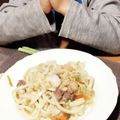 aco0602's cooksnap of when they made ✳海鮮シーフード焼きうどん♥.