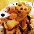 ♡ハムスター＆柴犬♪'s cooksnap of when they made 蒟蒻入りで蓮根、豚のきんぴらなり〜♫.