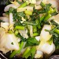 ninanina310's cooksnap of when they made 春菊と白菜の煮浸し(茹でる手間なし).