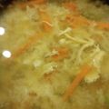 tsmitaka's cooksnap of when they made 簡単ピーマンとふわふわ卵の中華野菜スープ.