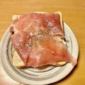 さすらい's cooksnap of when they made おひとりさまパンがサクサク生ハムトースト.
