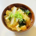 azbjbn's cooksnap of when they made しゃきしゃき食感の白菜の味噌汁.