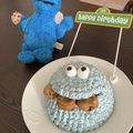 すみねこ♡'s cooksnap of when they made クッキーモンスターのキャラケーキ♫.