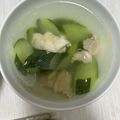チャンドゥ_'s cooksnap of when they made 鶏モモ肉ときゅうりのスープ.