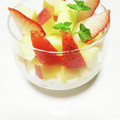 ぱふ♪'s cooksnap of when they made 角切りりんごと苺のヨーグルトパフェ♡.