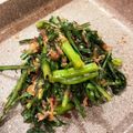 おじまるにゃ's cooksnap of when they made 永遠に食べたい！春菊のガーリック炒め.