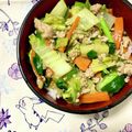 ふたごゆき's cooksnap of when they made ☆白菜ニラひき肉餡かけ丼☆.