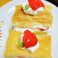 ichika22's cooksnap of when they made 簡単苺のミルフィーユ☆冷凍パイシート.