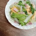 にゃおごろう's cooksnap of when they made 白菜とベーコン、たまごの炒め物.