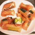 水玉ぱじゃま's cooksnap of when they made 長いもときゅうりの生ハム巻き.