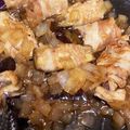 Soirate28's cooksnap of when they made ナスの豚バラ巻き玉ねぎ炒め.