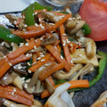 fu♪♪'s cooksnap of when they made 舞茸の彩りきんぴら☆ゆず胡椒風味.