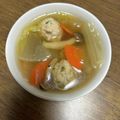 HomaRuu's cooksnap of when they made ＊鶏の肉団子と白菜のおかずスープ＊.
