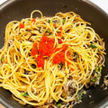 MizuhoBank's cooksnap of when they made 塩昆布・とびっこ・しらすの極旨和風パスタ.