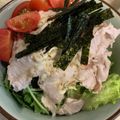 クックOHVM9S☆'s cooksnap of when they made 水菜と豚しゃぶの胡麻マヨサラダ.