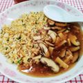 在宅勤務のおじさん's cooksnap of when they made キノコたっぷり あんかけチャーハン.