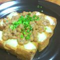 ちーまぐ's cooksnap of when they made おつまみにも♪厚揚げチーズ納豆.