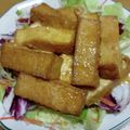 55才のおじさん's cooksnap of when they made 厚揚げのニンニクこってりステーキ♪♪.