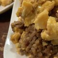 MULA's cooksnap of when they made 豚ひき肉のゴロゴロそぼろとふんわり卵丼.