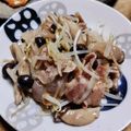 和☆2049's cooksnap of when they made モヤシとしめじと豚バラの柚子胡椒炒め.