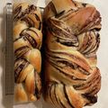 NANA大明白's cooksnap of when they made チョコマーブルパン用♡折り込みシート.
