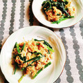 ﾁｲﾁｬﾝﾏﾏ's cooksnap of when they made ほうれん草の玉子炒め☆おやじ流.