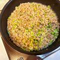 はるあきさん's cooksnap of when they made 小松菜と鶏挽肉の甘辛炒め♪ぶっかけ丼.