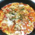 柚月七's cooksnap of when they made フライパンでチキントマト玉子チーズとじ♪.