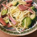 こけよ's cooksnap of when they made 芽キャベツとベーコンのパスタ.