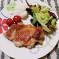 ﾁｲﾁｬﾝﾏﾏ's cooksnap of when they made ノンオイルのチキンソテー　おろしポン酢♡.