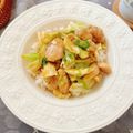 miiiiitomo's cooksnap of when they made 鶏肉とキャベツの味噌マヨ丼.