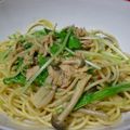 おつね's cooksnap of when they made ツナとみずなの和風パスタ.