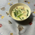yesmama's cooksnap of when they made 小松菜と椎茸の豆乳スープ❀白だし.