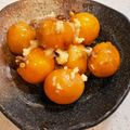 MizuhoBank's cooksnap of when they made 居酒屋　鶏もつ　キンカン　玉ひも　煮付け.