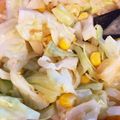 ♡ちび黒♡'s cooksnap of when they made 給食の「キャベツとコーンのサラダ」♡5分.