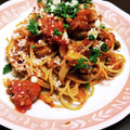 who‐ka's cooksnap of when they made 【サバ缶】鯖ときのこのトマトソースパスタ.