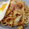 toumi's cooksnap of when they made ウィンナーとキャベツ✿特急❀焼きうどん✿.