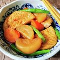 在宅勤務のおじさん's cooksnap of when they made 圧力鍋で大根とがんもの炊いたん☆.