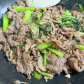evacchi's cooksnap of when they made 小松菜と牛肉炒め.