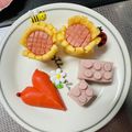 xxtsuki✩'s cooksnap of when they made お弁当(キャラ弁)にウインナーと卵でお花.