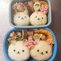 Chaaa_room's cooksnap of when they made 簡単♪うさぎちゃんおにぎり♪キャラ弁.