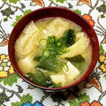 にきけん's cooksnap of when they made 豆腐と揚げとワカメの味噌汁.